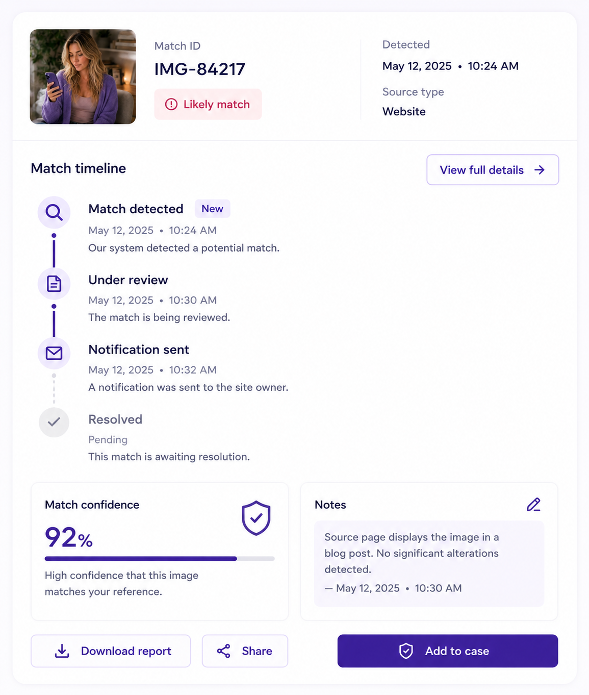 Status history makes sensitive workflows easier to understand timeline